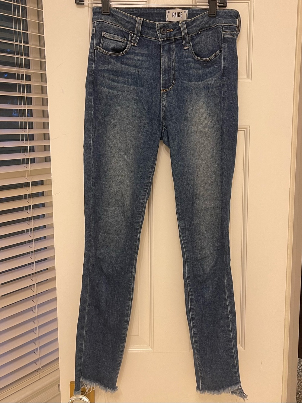 PAIGE Hoxton Jeans with Frayed Hem